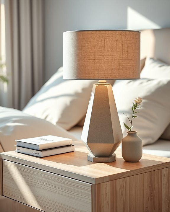 bold artistic bedside lighting