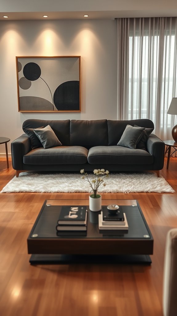 bold artistic living room
