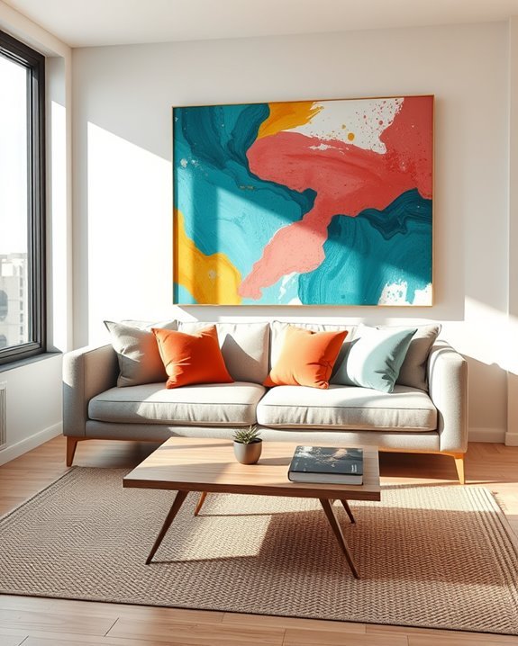 bold artwork enhances spaces