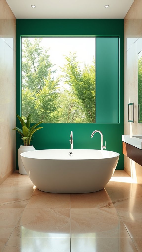 bold bathroom accent walls