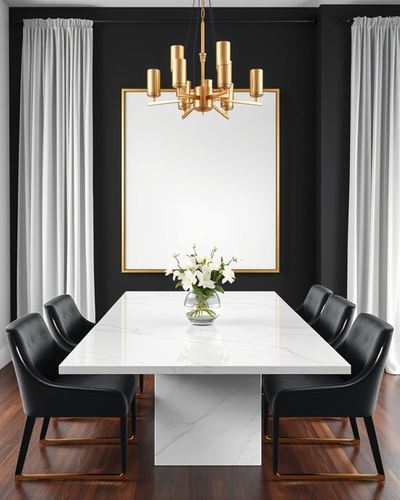 bold black accent wall
