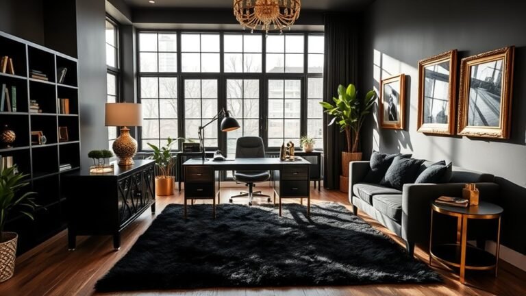 bold black and gold decor