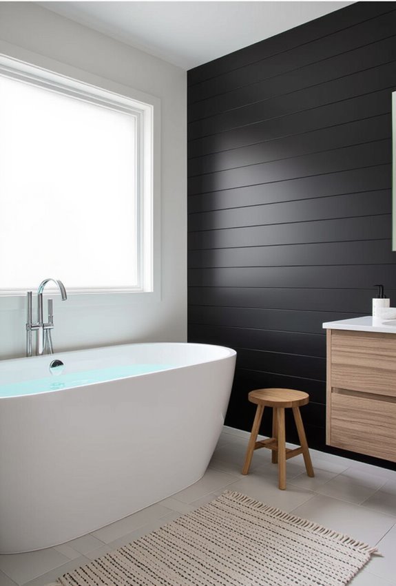 bold black and gray shiplap