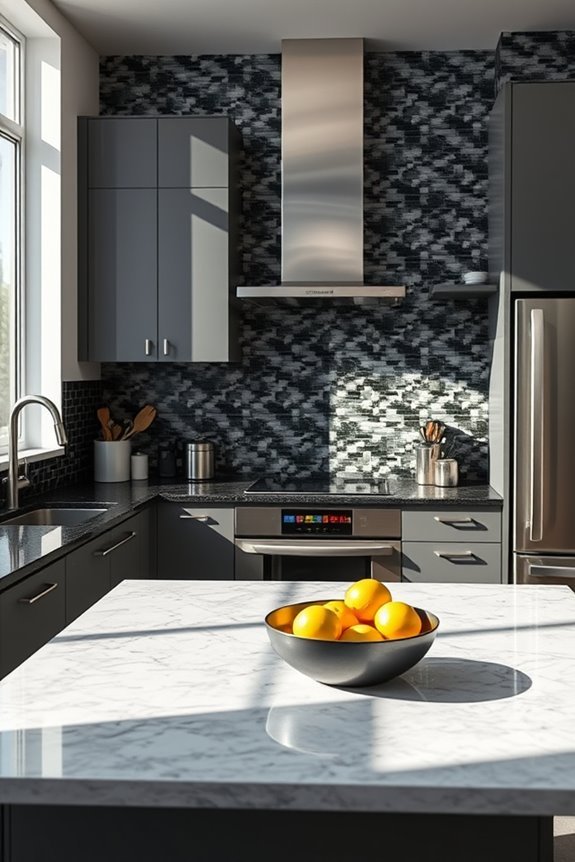 bold black and grey mosaic