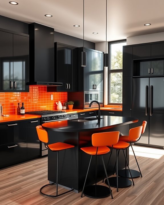 bold black and orange events
