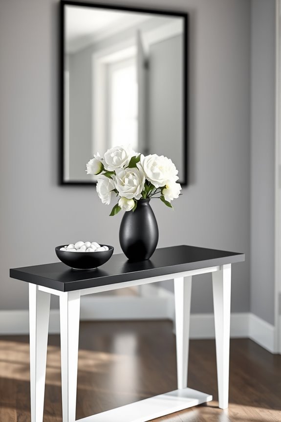 bold black and white console
