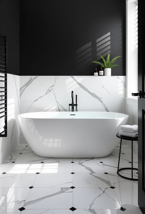 bold black and white contrast