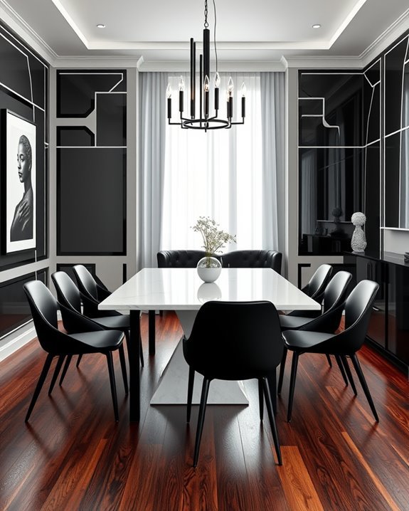 bold black and white decor