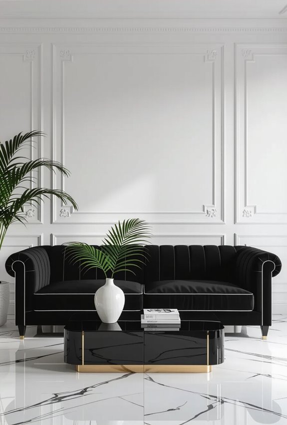 bold black and white drama