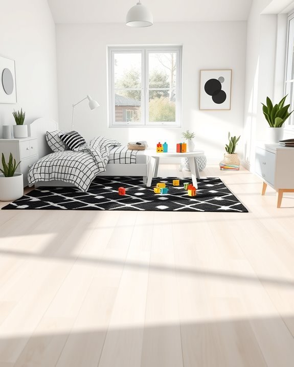 bold black and white rugs