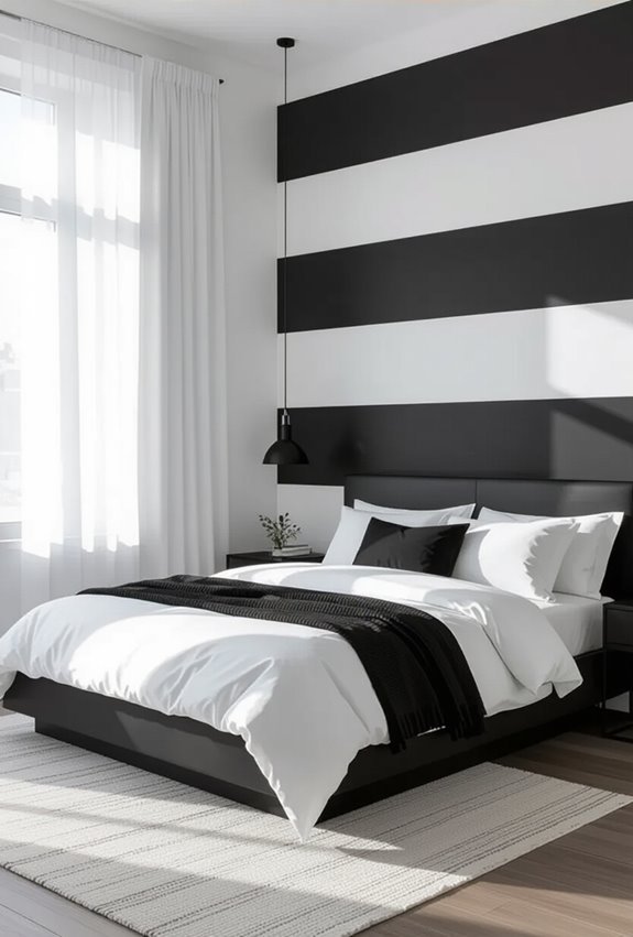 bold black and white stripes