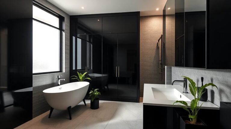 bold black cabinet bathrooms