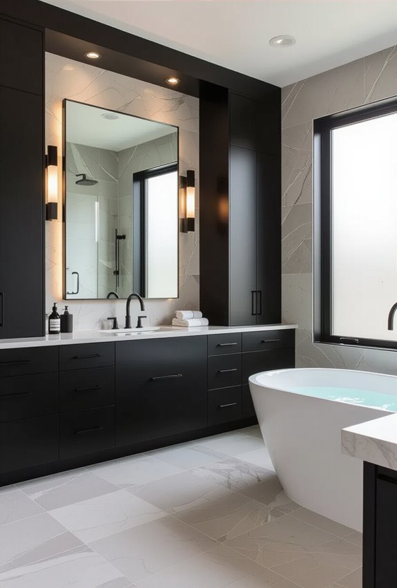 bold black cabinets anchor