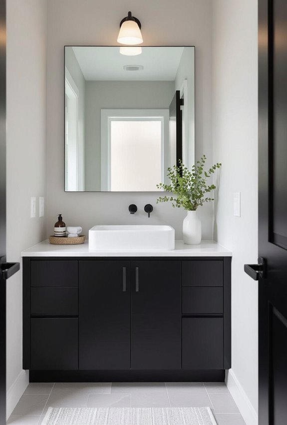 bold black cabinets maximize style