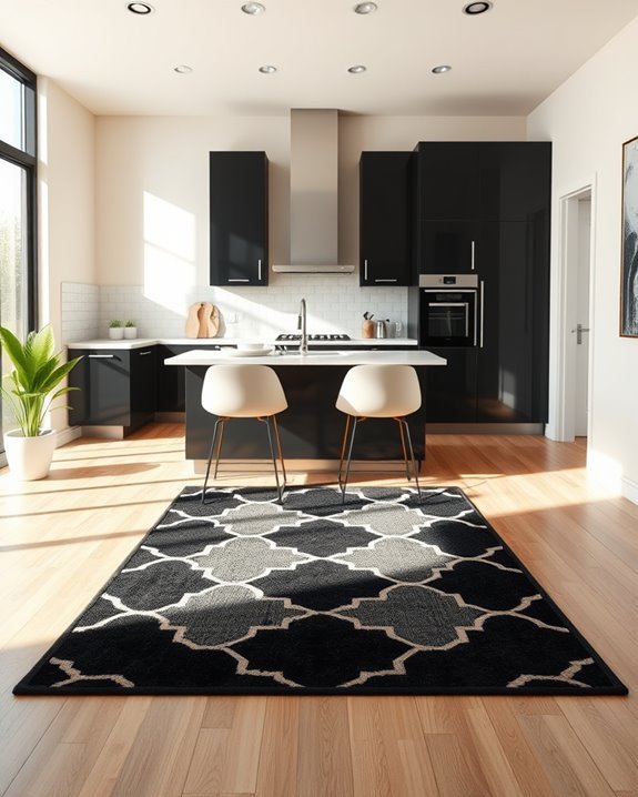bold black cream rugs