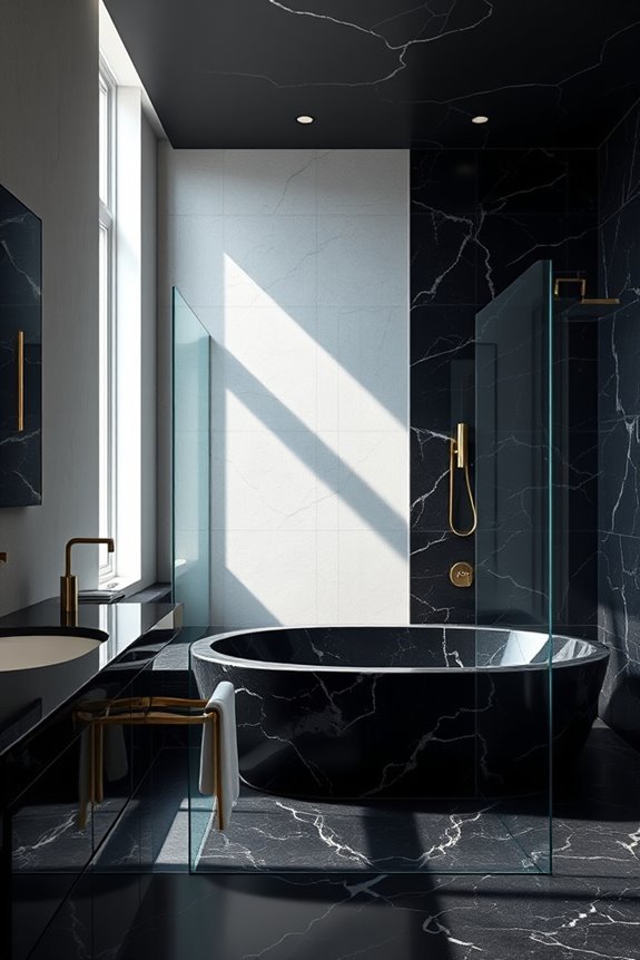 bold black granite accents