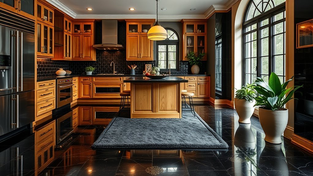 40 Black Floor Kitchen Ideas for Bold Underfoot Style