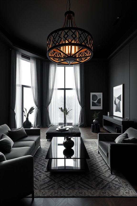 bold black lighting elegance