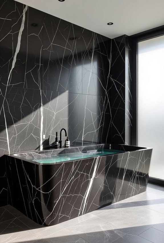 bold black marble drama