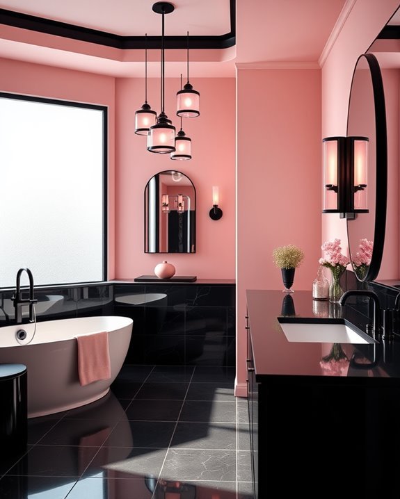 bold black pink fixtures