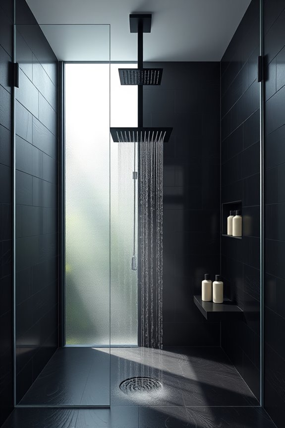 bold black showerhead elegance