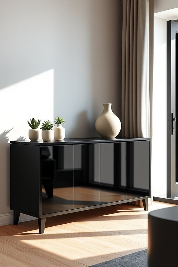 bold black sideboard styling