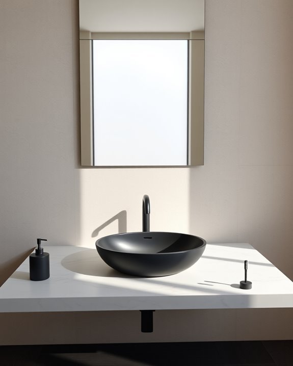 bold black sink designs