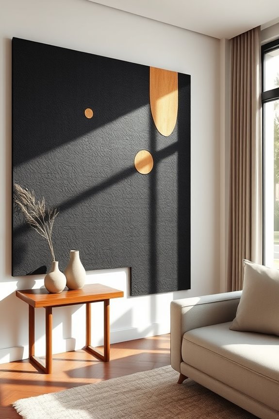 bold black wood art