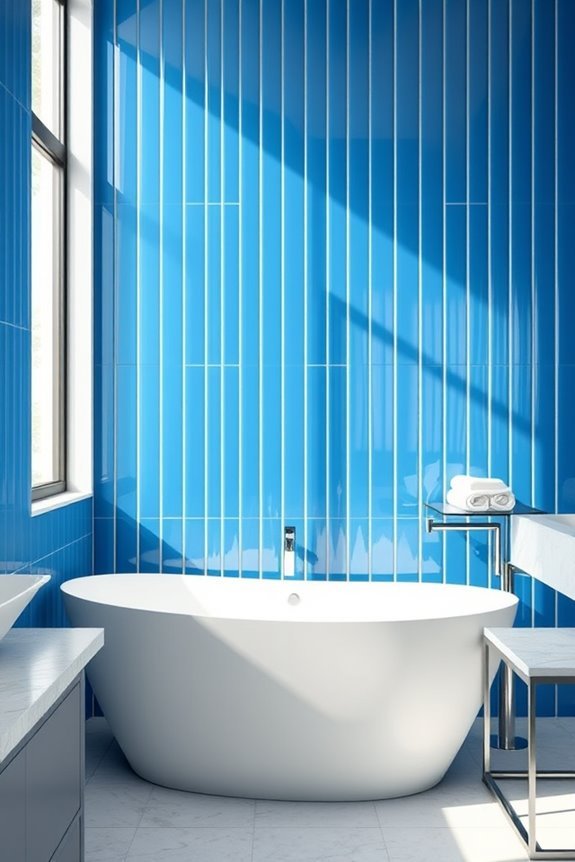 bold blue tile pairings