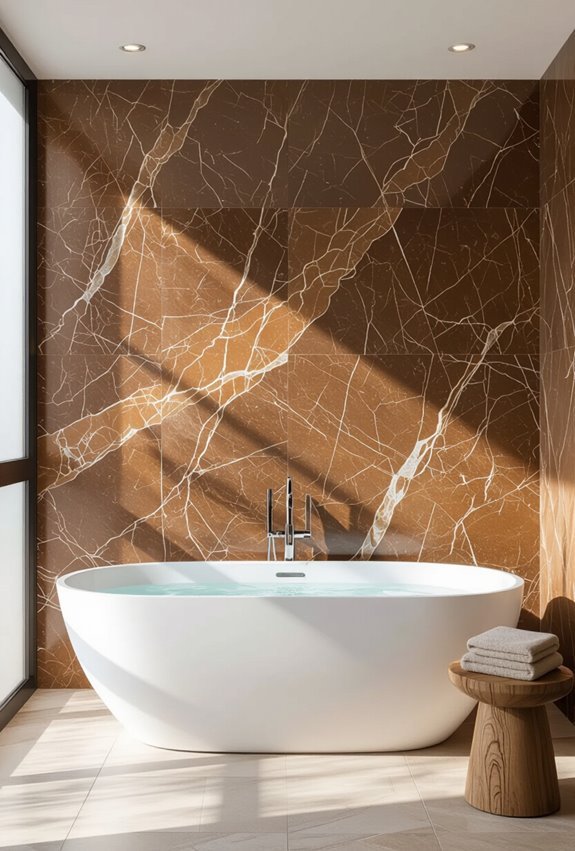 bold brown granite panels