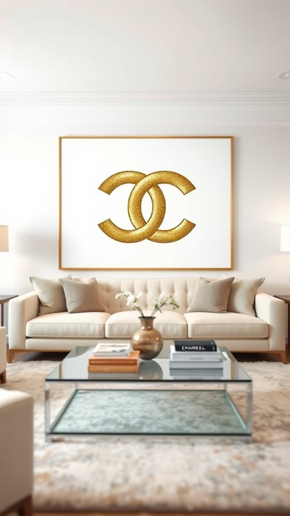 bold chanel prints decor