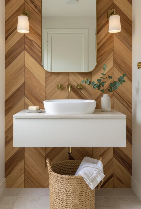 bold chevron v shaped accent