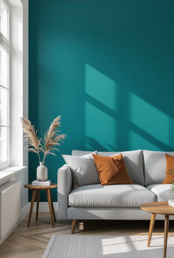 bold color blocked accent wall