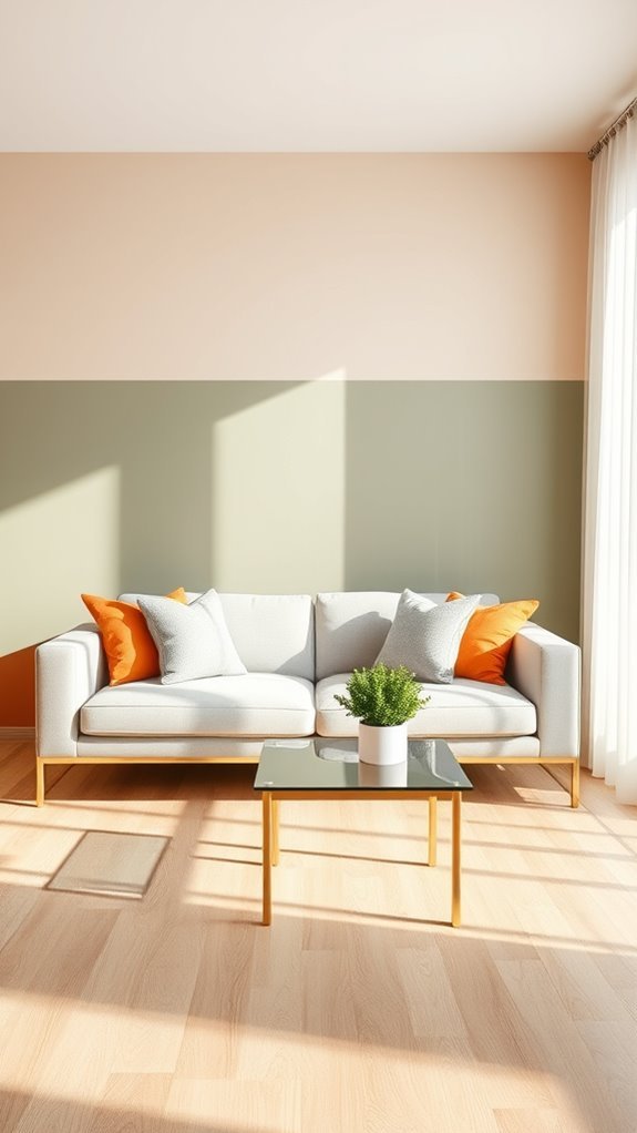 bold color blocked wall design