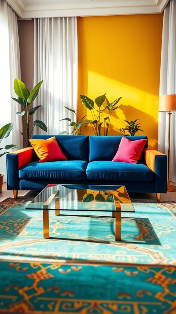 bold color contrasts enhance