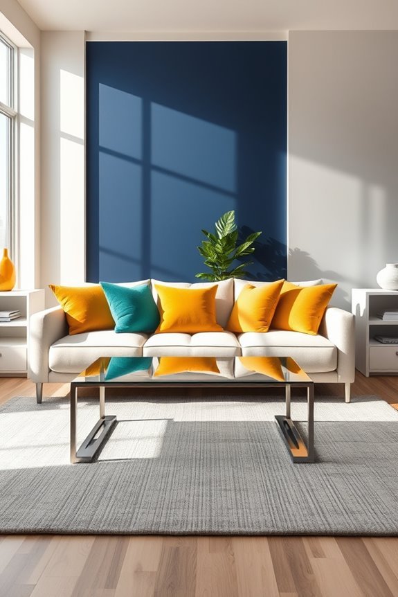 bold color contrasts enhance spaces