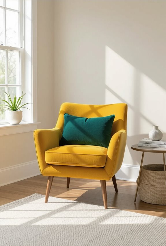 bold colored accent chair