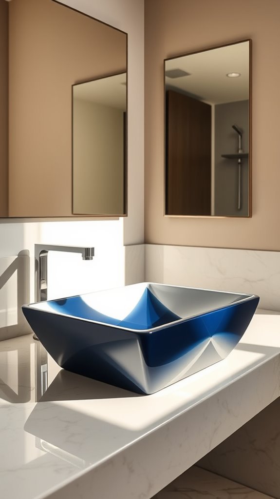 bold colorful bathroom basins