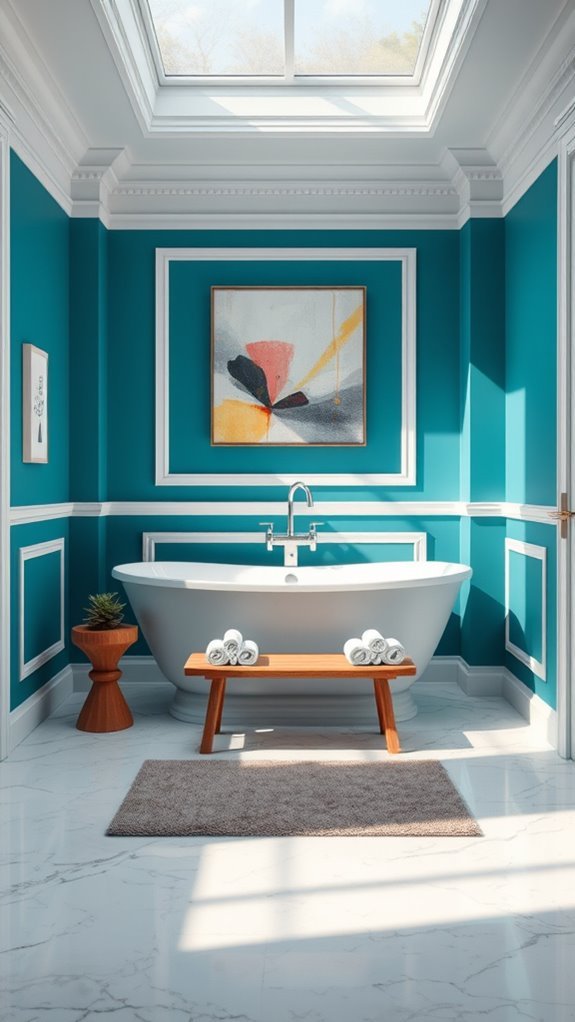 bold colorful bathroom walls