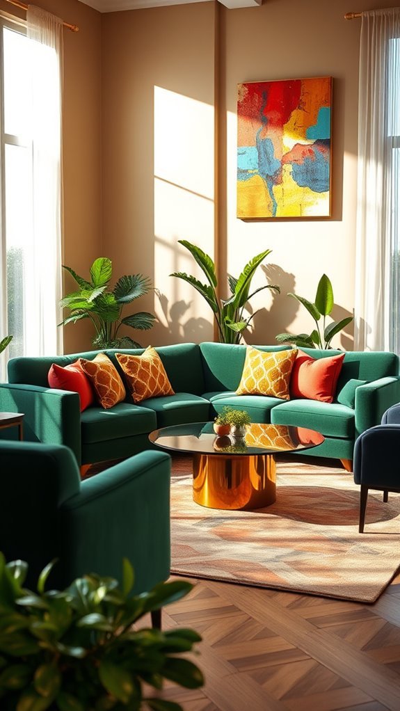 bold colorful living spaces
