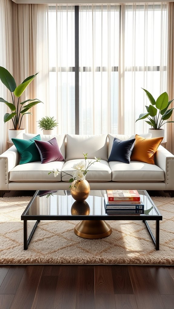 bold colors enhance ivory