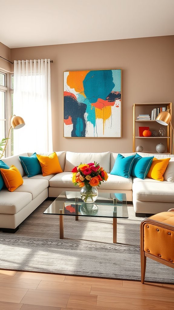 bold colors enhance living spaces