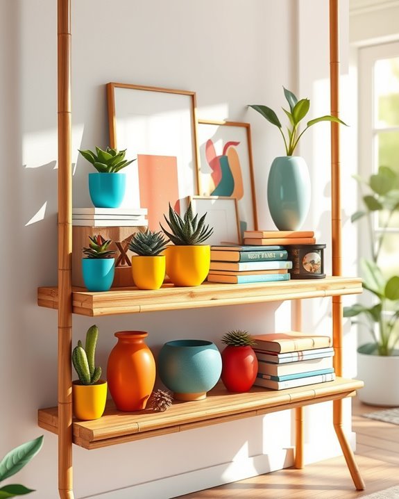 bold colors transform shelves