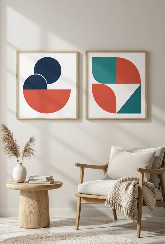 bold complementary geometric contrast