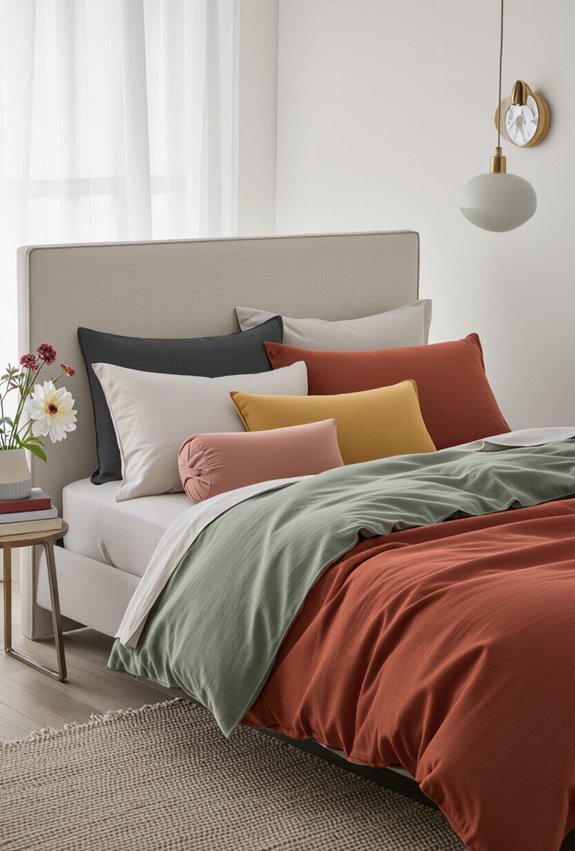 bold complementary textile color blocking