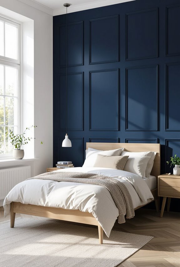 bold contrasting painted paneling