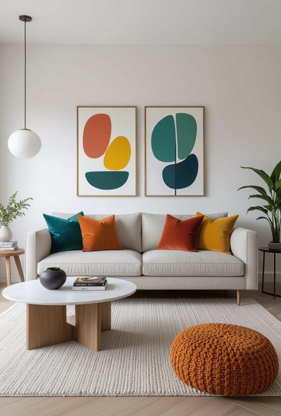 bold cushions layered texture