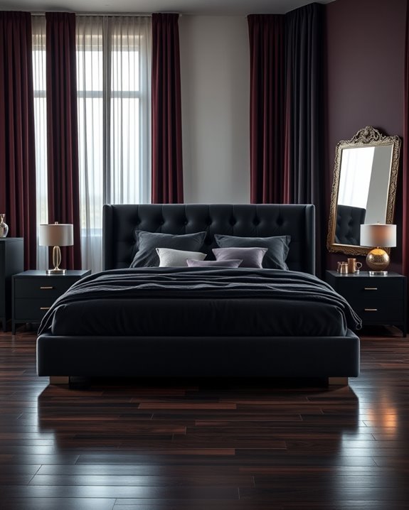 bold dark bedroom sanctuary