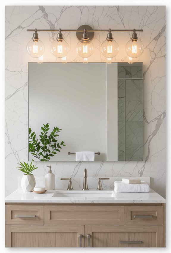 bold decorative globe vanity fixtures