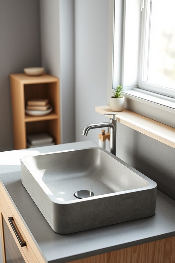 bold durable customizable concrete sinks